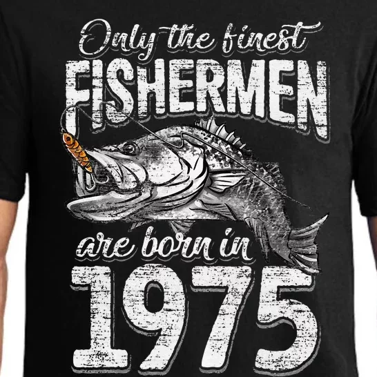 46 Years Old Fisherman Born In 1975 Fisherman 46th Birthday Pajama Set