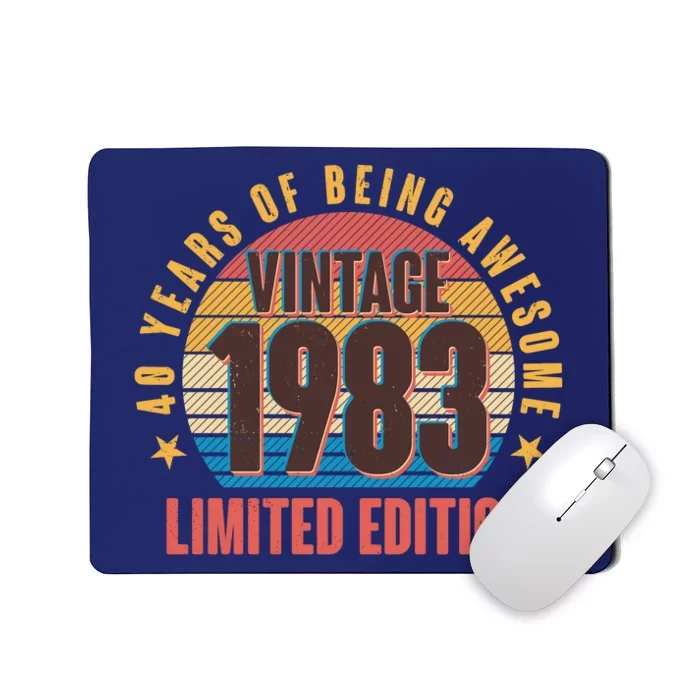 40 Years Of Being Awesome 1983 Limited Edition Vintage Retro Mousepad