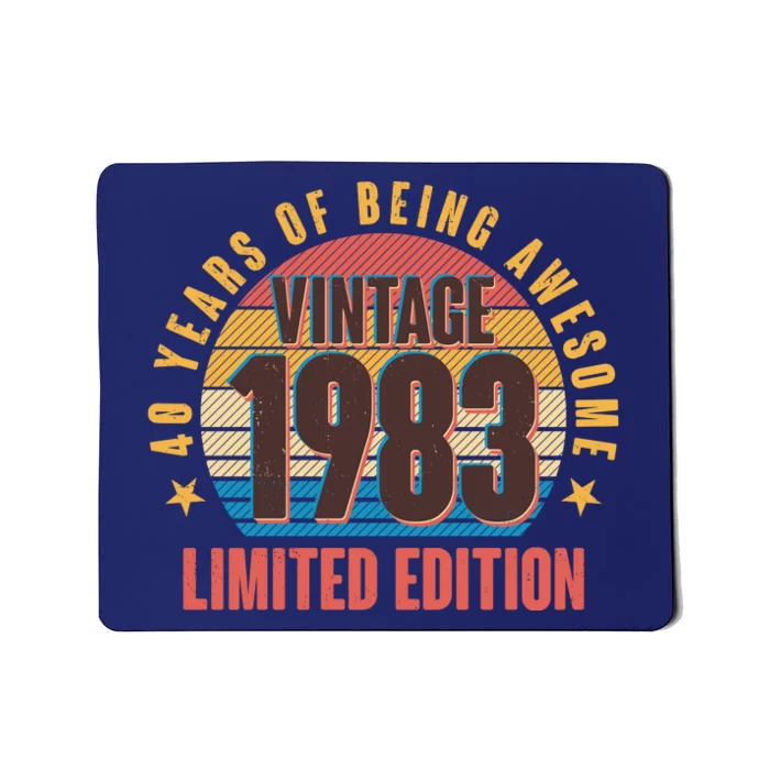 40 Years Of Being Awesome 1983 Limited Edition Vintage Retro Mousepad