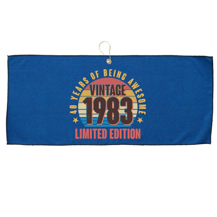 40 Years Of Being Awesome 1983 Limited Edition Vintage Retro Large Microfiber Waffle Golf Towel