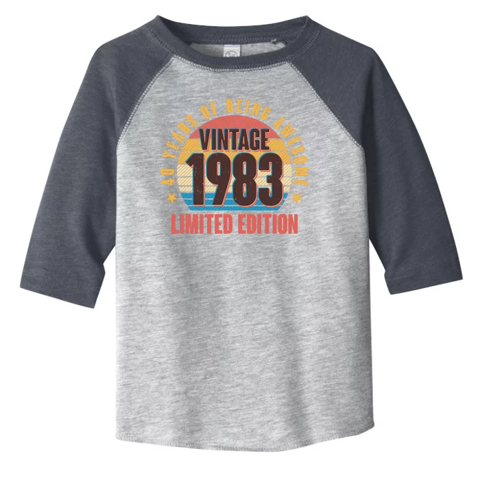 40 Years Of Being Awesome 1983 Limited Edition Vintage Retro Toddler Fine Jersey T-Shirt