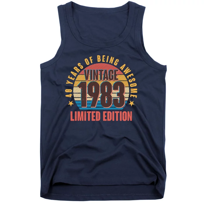 40 Years Of Being Awesome 1983 Limited Edition Vintage Retro Tank Top