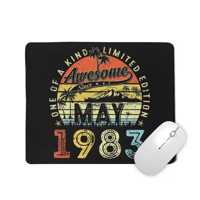 40 Year Old Awesome Since May 1983 40th Birthday Mousepad