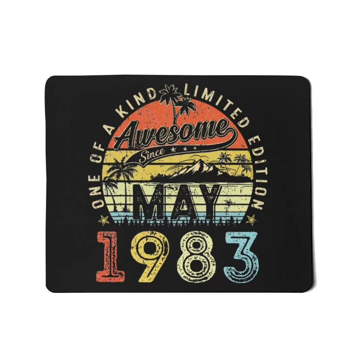 40 Year Old Awesome Since May 1983 40th Birthday Mousepad