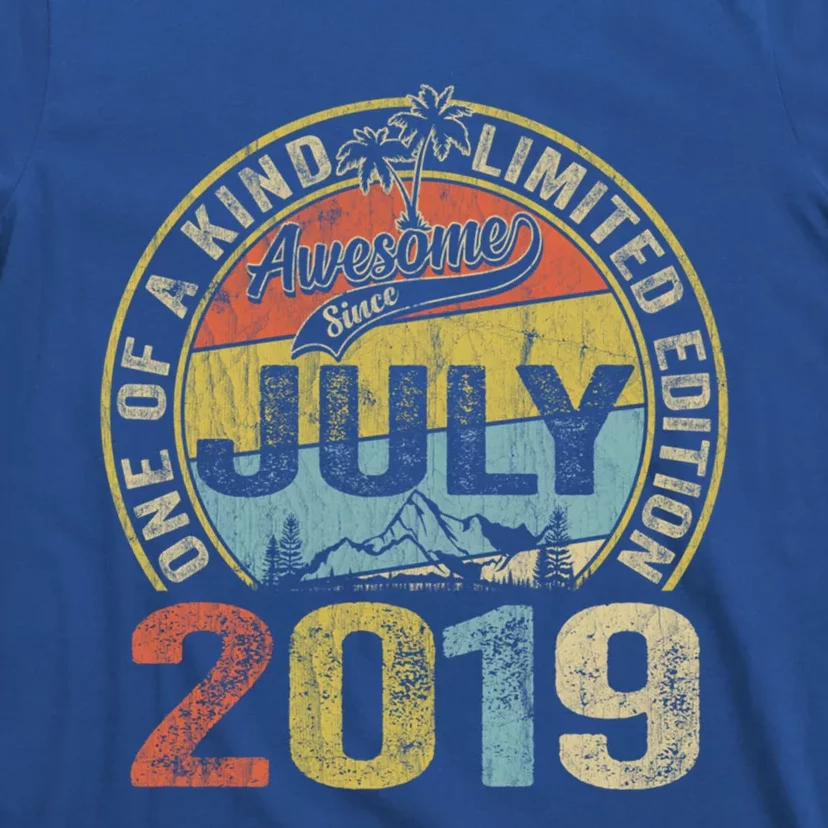 4 Year Old Gift 4th Birthday Awesome Since July 2019 Gift T-Shirt