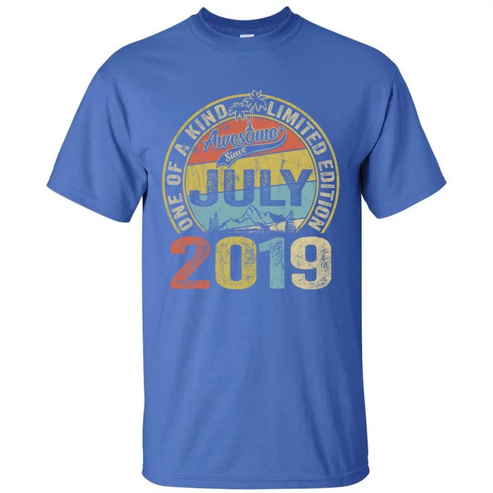 4 Year Old Gift 4th Birthday Awesome Since July 2019 Gift Tall T-Shirt