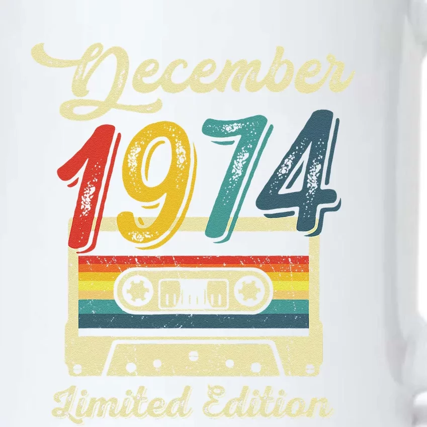 48 Years Old Gift Retro December 1974 Cassette 48th Birthday Black Color Changing Mug