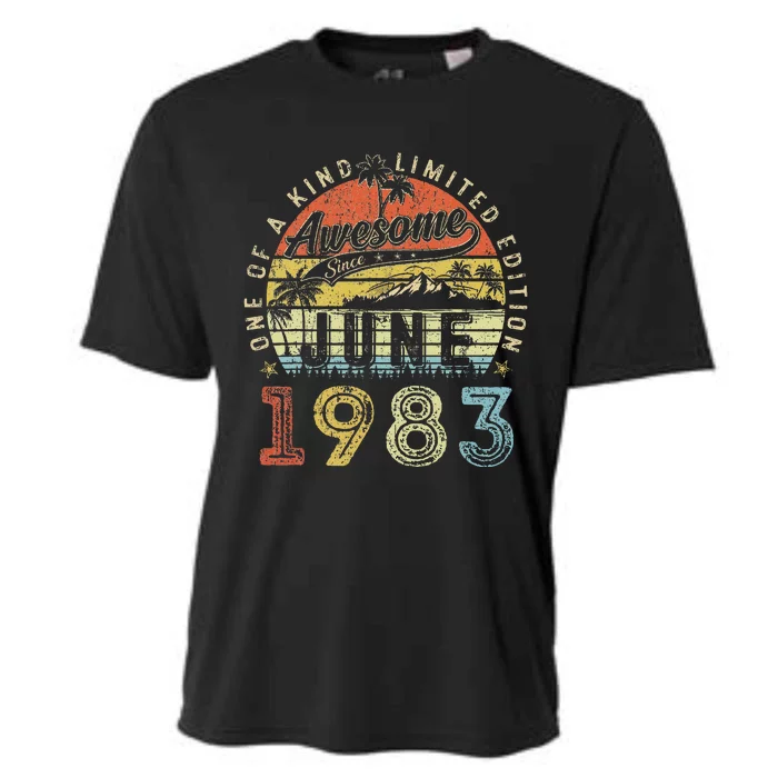 40 Year Old Awesome Since June 1983 40th Birthday Cooling Performance Crew T-Shirt