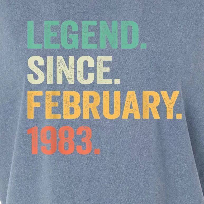 40 Years Old Gifts Legend Since February 1983 40th Birthday Garment-Dyed Women's Muscle Tee