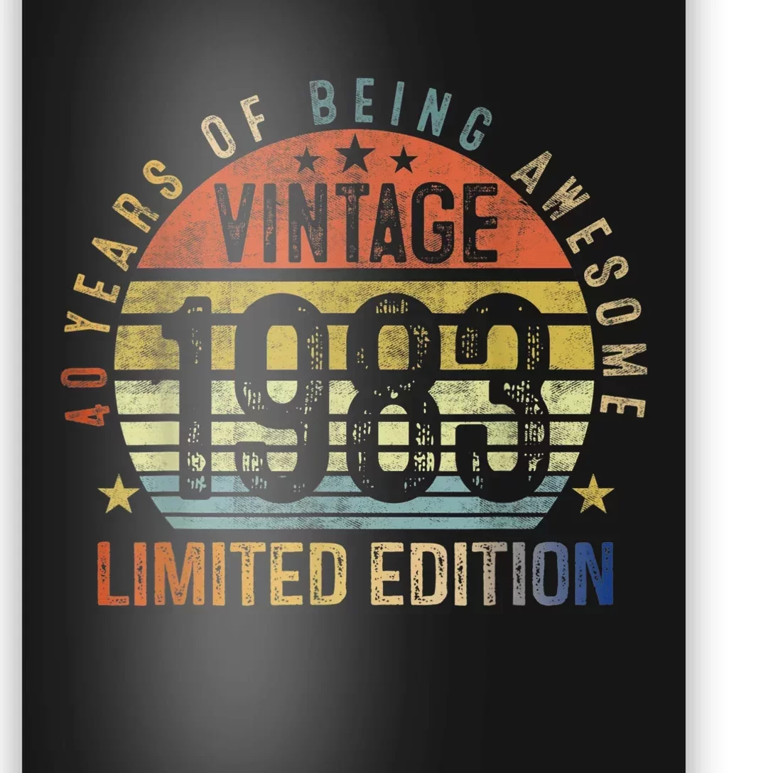 40 Year Old Gifts Vintage 1983 Limited Edition 40th Birthday Poster