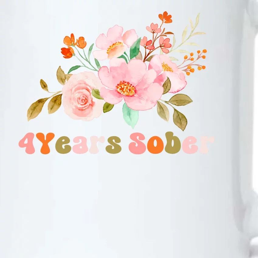 4 Years Sober Gift Sober Anniversary Gift Sobriety Gift Recovery Soberversary Black Color Changing Mug