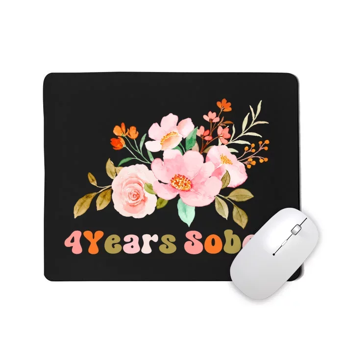 4 Years Sober Gift Sober Anniversary Gift Sobriety Gift Recovery Soberversary Mousepad