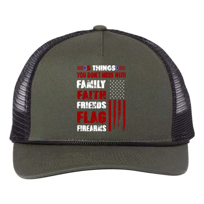 5 Things You Do Not Mess With Pro America Retro Rope Trucker Hat Cap