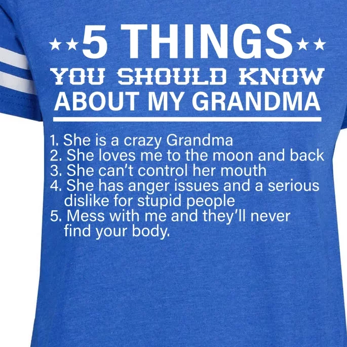 5 Things You Should Know About My Crazy Grandma Enza Ladies Jersey Football T-Shirt