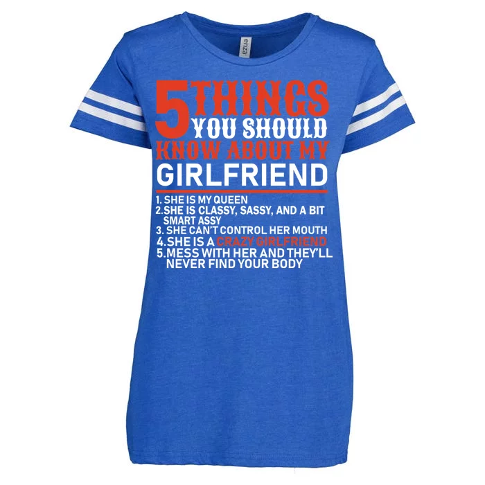 5 Things You Should Know About My Girlfriend Enza Ladies Jersey Football T-Shirt