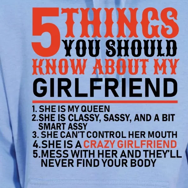 5 Things You Should Know About My Girlfriend Unisex Surf Hoodie