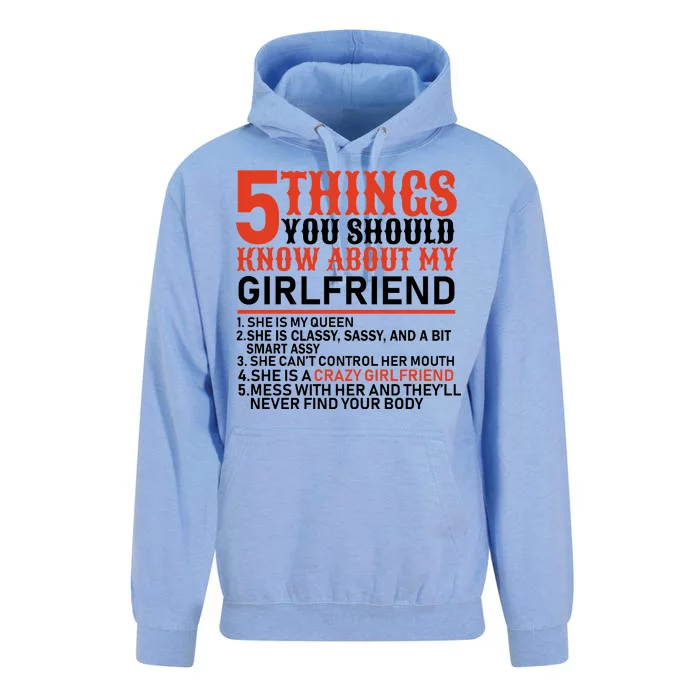 5 Things You Should Know About My Girlfriend Unisex Surf Hoodie