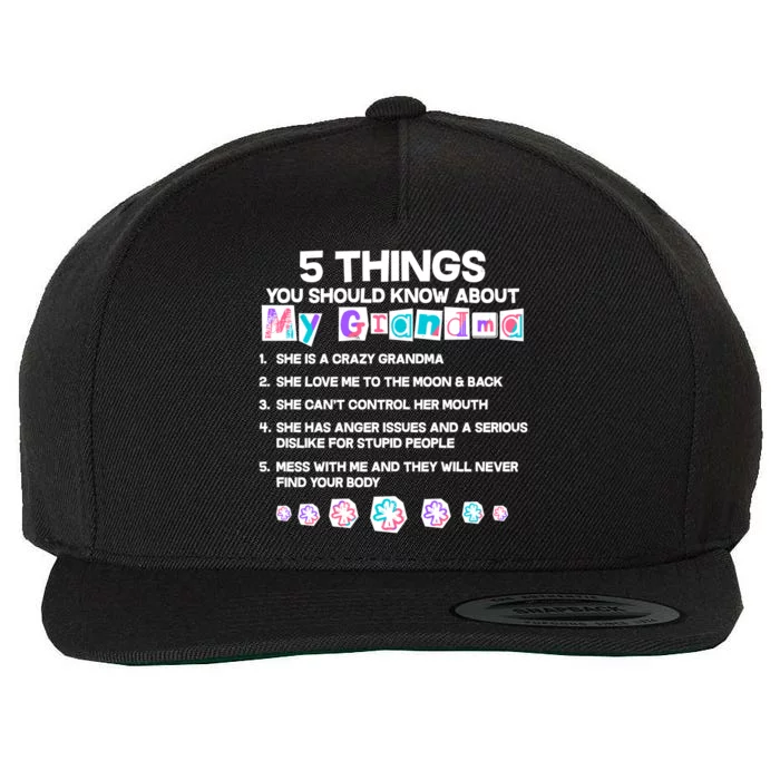 5 Things You Should Know About My Grandma Wool Snapback Cap