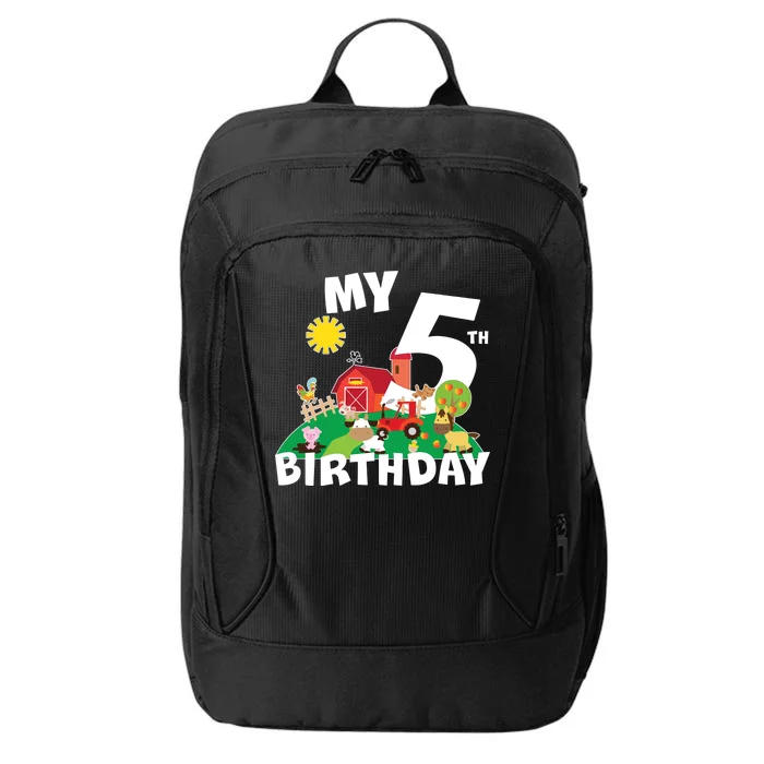 5 Year Old Farm My 5th Birthday City Backpack