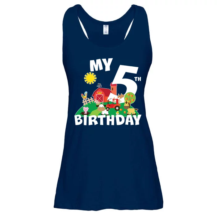 5 Year Old Farm My 5th Birthday Ladies Essential Flowy Tank