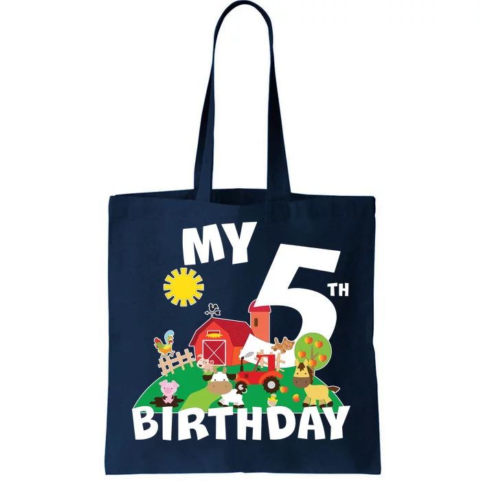 5 Year Old Farm My 5th Birthday Tote Bag