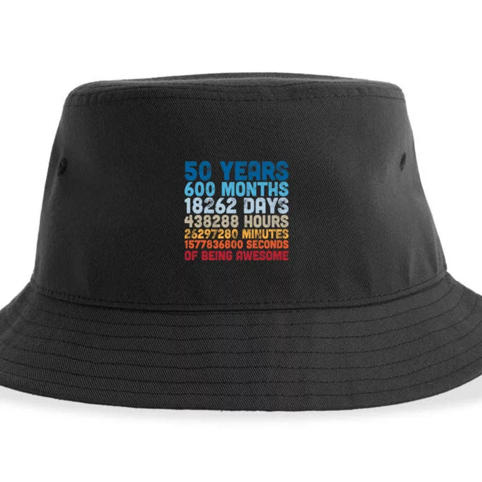 50 Years Months Days Hours Minutes Seconds Of Being Awesome Sustainable Bucket Hat