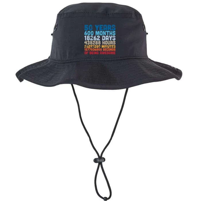 50 Years Months Days Hours Minutes Seconds Of Being Awesome Legacy Cool Fit Booney Bucket Hat