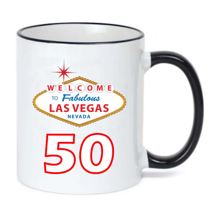 50 Years Old In Vegas - 50th Birthday Black Color Changing Mug