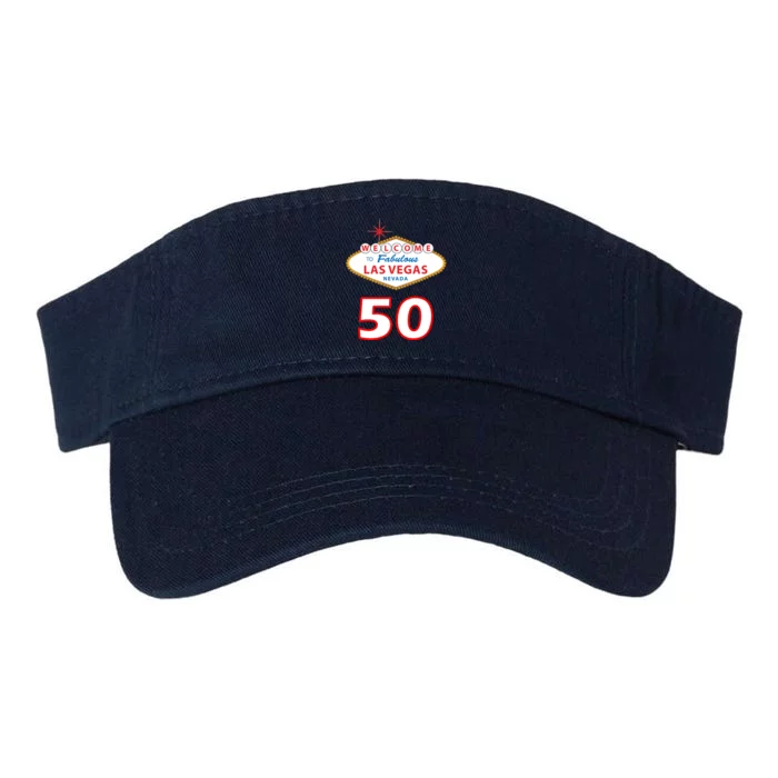 50 Years Old In Vegas - 50th Birthday Valucap Bio-Washed Visor