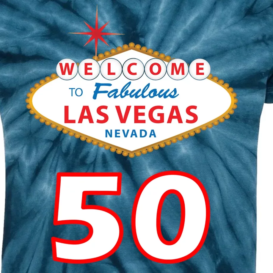 50 Years Old In Vegas - 50th Birthday Kids Tie-Dye T-Shirt