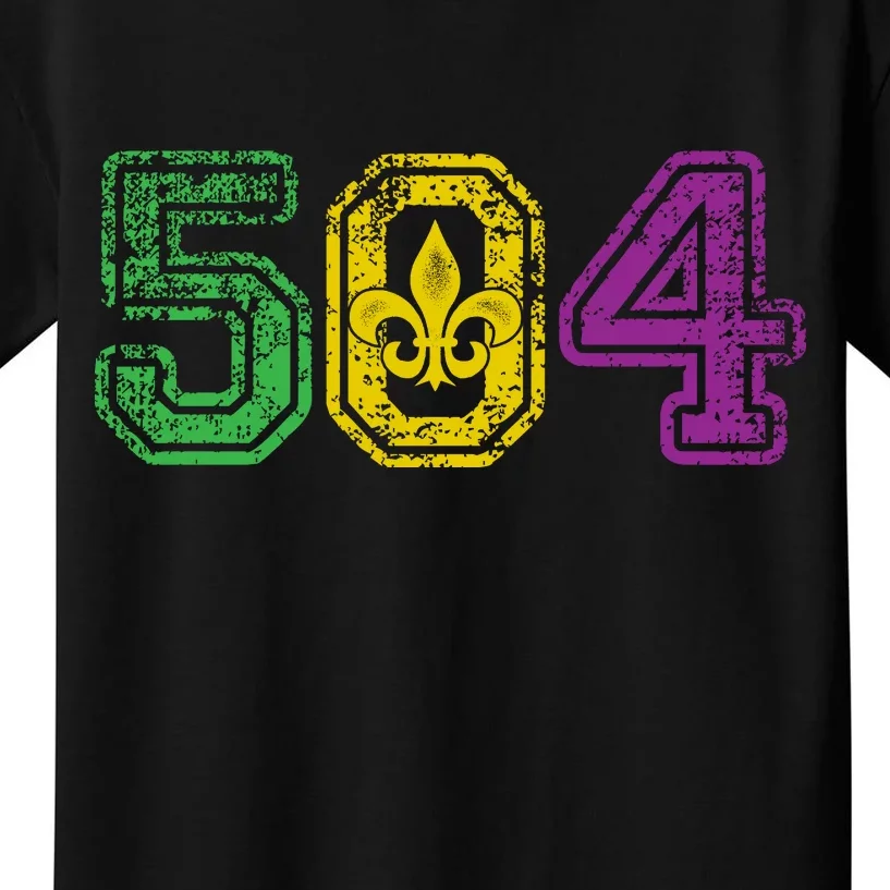 504 New Orleans Mardi Gras Kids T-Shirt