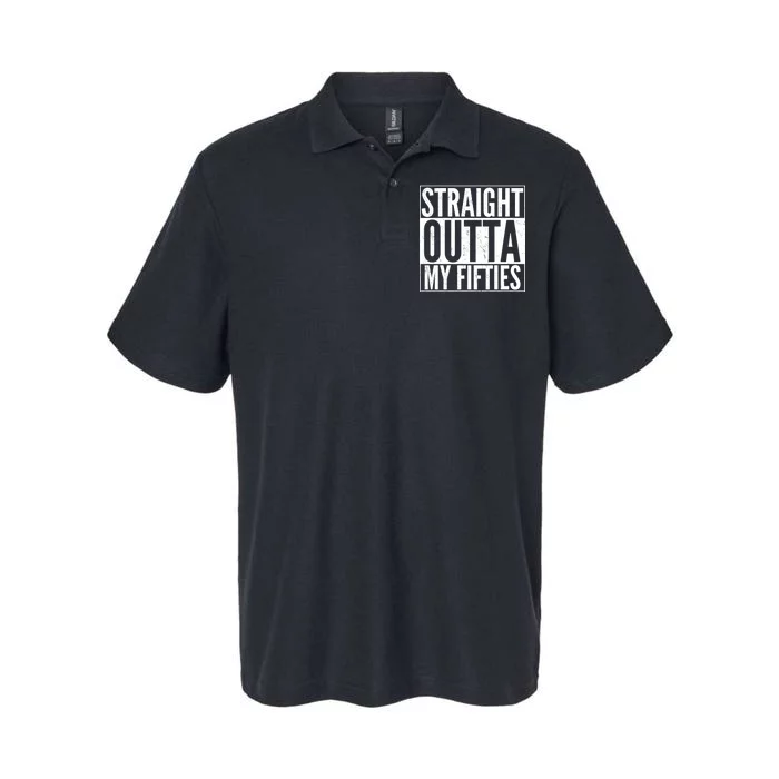 50th Birthday - Straight Outta My Fifties Softstyle Adult Sport Polo