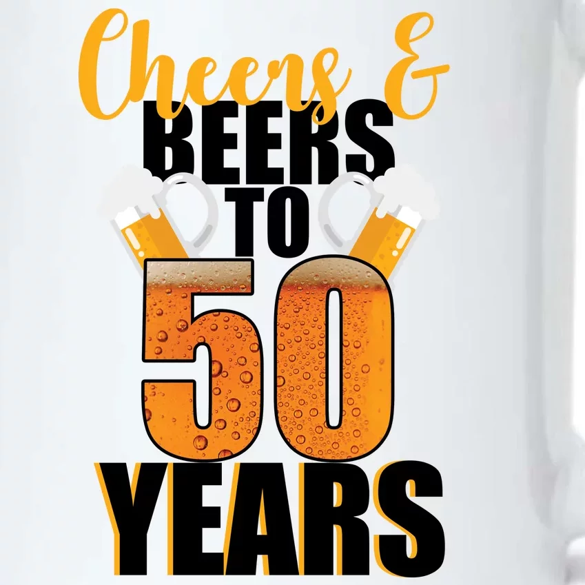 50th Birthday Cheers & Beers To 50 Years Black Color Changing Mug