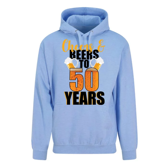 50th Birthday Cheers & Beers To 50 Years Unisex Surf Hoodie