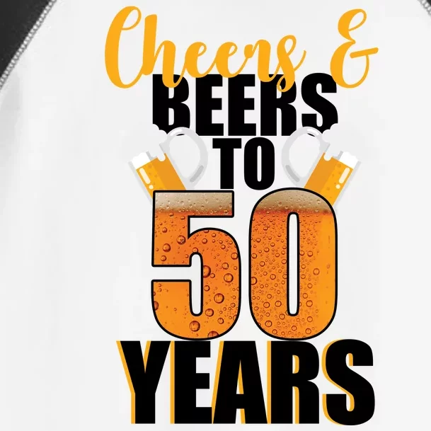 50th Birthday Cheers & Beers To 50 Years Toddler Fine Jersey T-Shirt