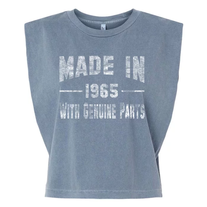 50th Birthday Gift Made In 1965 With Genuine Parts Garment-Dyed Women's Muscle Tee