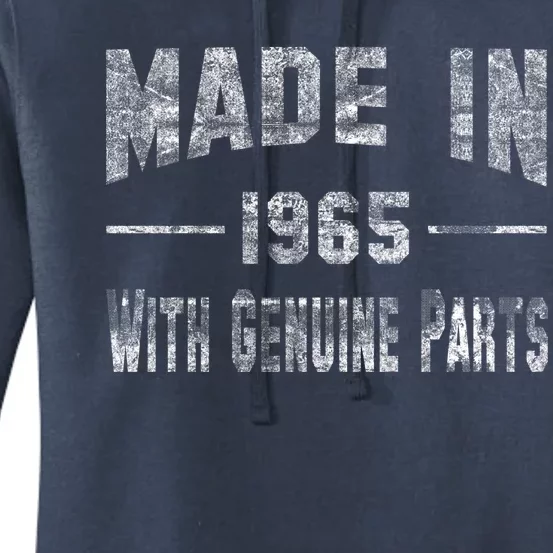 50th Birthday Gift Made In 1965 With Genuine Parts Women's Pullover Hoodie