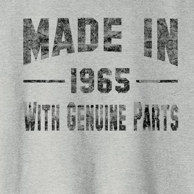 50th Birthday Gift Made In 1965 With Genuine Parts Women's Crop Top Tee