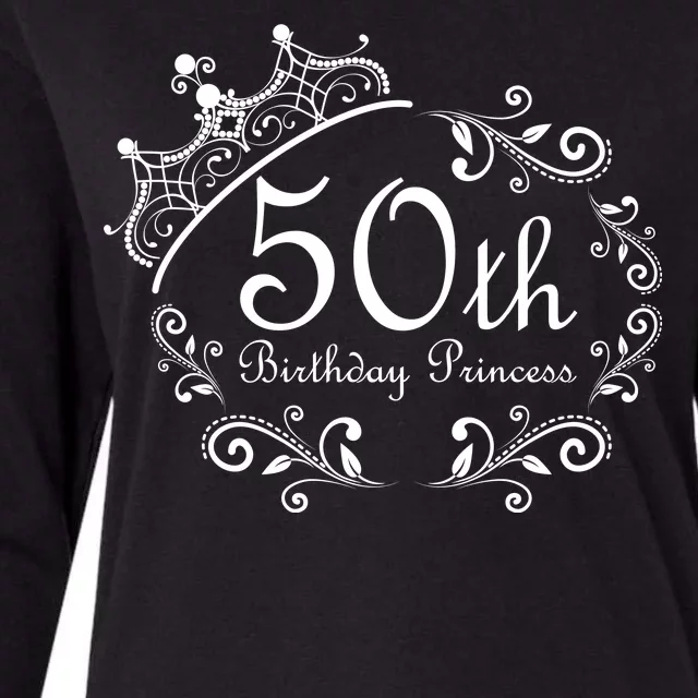 50th Birthday Princess Womens Cotton Relaxed Long Sleeve T-Shirt