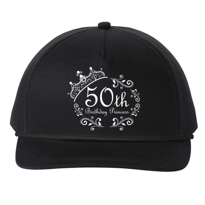 50th Birthday Princess Snapback Five-Panel Rope Hat