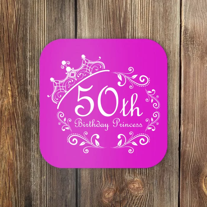 50th Birthday Princess Coaster