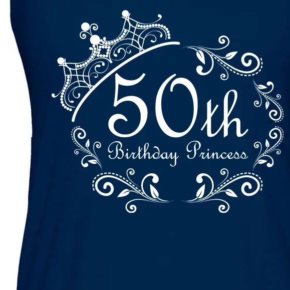 50th Birthday Princess Ladies Essential Flowy Tank