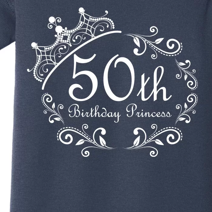 50th Birthday Princess Baby Bodysuit