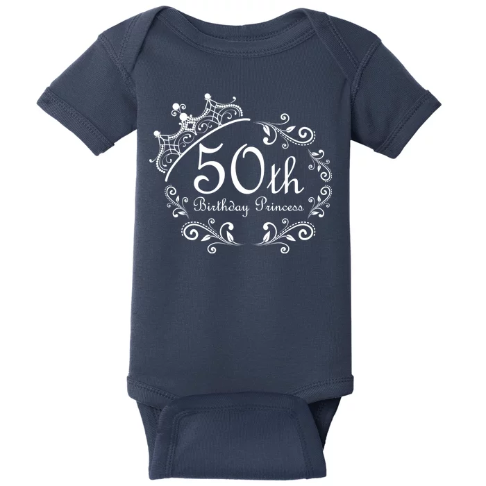 50th Birthday Princess Baby Bodysuit