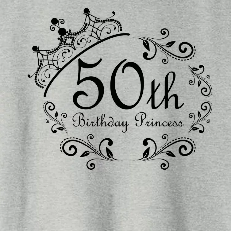 50th Birthday Princess Women's Crop Top Tee