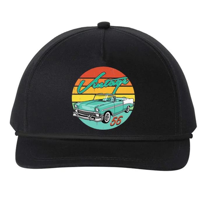 56 1956 Vintage Classic Antique Car Gift Father Day Birthday Snapback Five-Panel Rope Hat