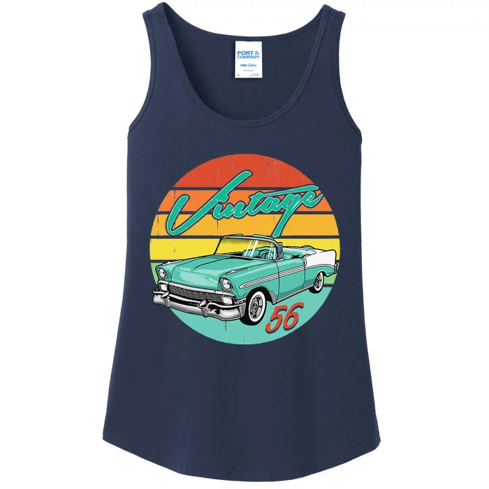 56 1956 Vintage Classic Antique Car Gift Father Day Birthday Ladies Essential Tank