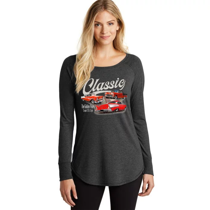 55 56 57 Bel Air Truck Trifive Vintage Cars Women's Perfect Tri Tunic Long Sleeve Shirt