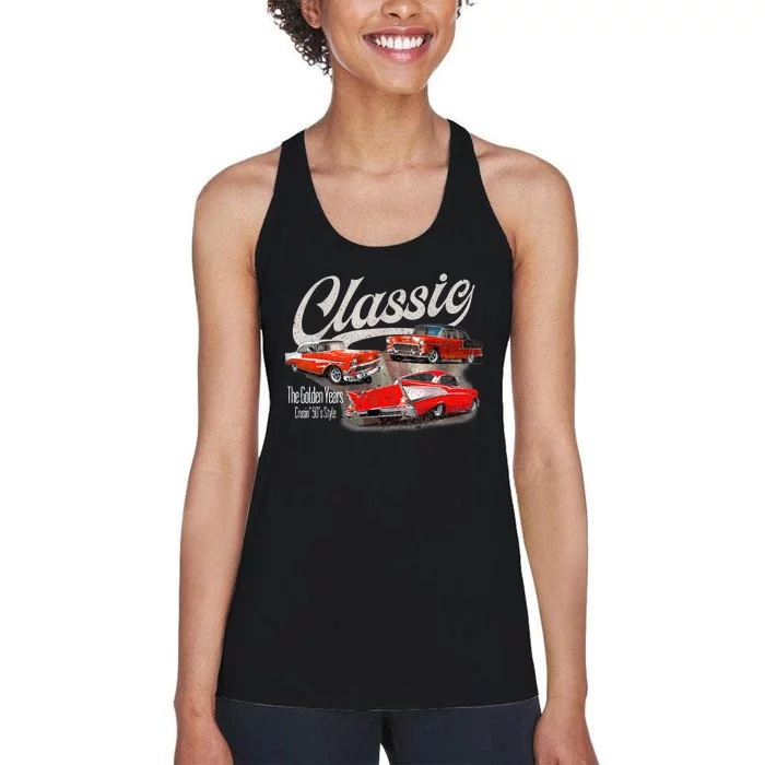 55 56 57 Bel Air Truck Trifive Vintage Cars Women's Racerback Tank