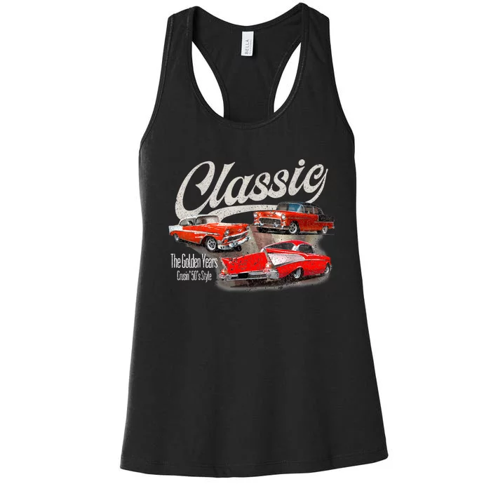 55 56 57 Bel Air Truck Trifive Vintage Cars Women's Racerback Tank